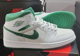 Women Jordan Shoes 1 Grade AAA White Mystic Green - Click Image to Close